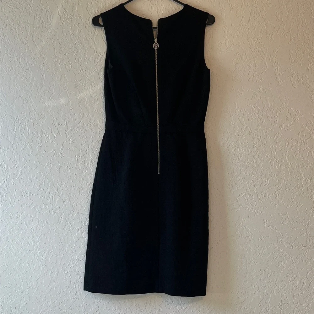 ANTONIO MELANI Black Midi Dress with Belt Detail - Picture 4 of 6